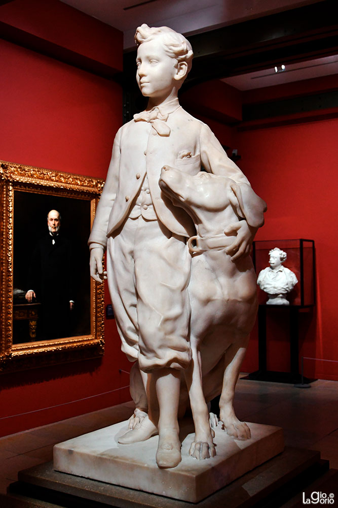 Le Prince impérial et le chien Néro  Jean Baptiste Carpeaux · Gruppo in marmo (1865)