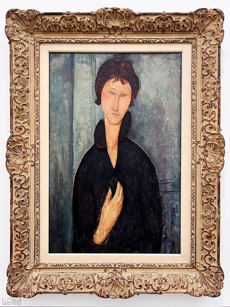 Donna con occhi blu · Olio su tela · Amedeo Modigliani (1918) · Musée d'Arte Moderne · Paris