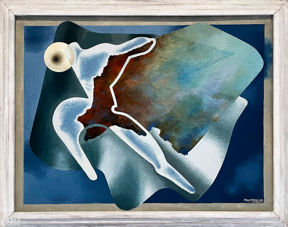 Il seduttore di velocità · Olio su tela · Enrico Prampolini (1930) · Musée d'Arte Moderne  110